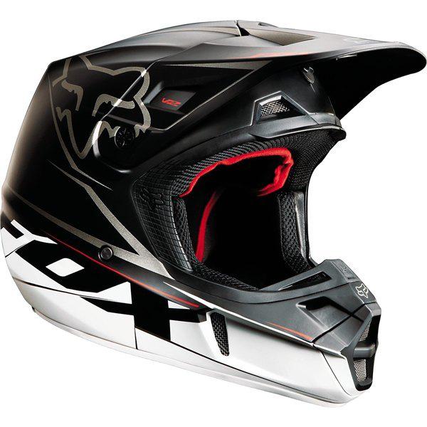 Matte black m fox racing v2 matte helmet 2013 model