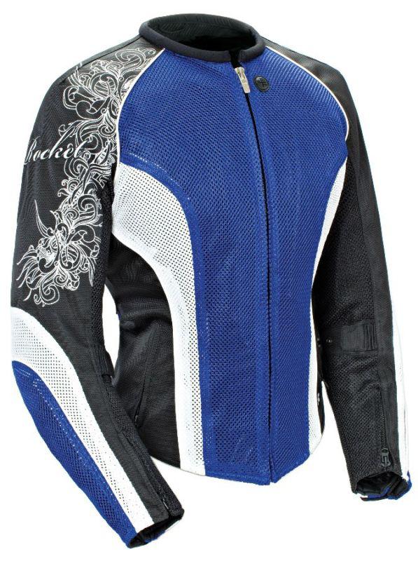 Joe rocket ladies cleo 2.2 blue 2 diva textile mesh motorcycle jacket womens