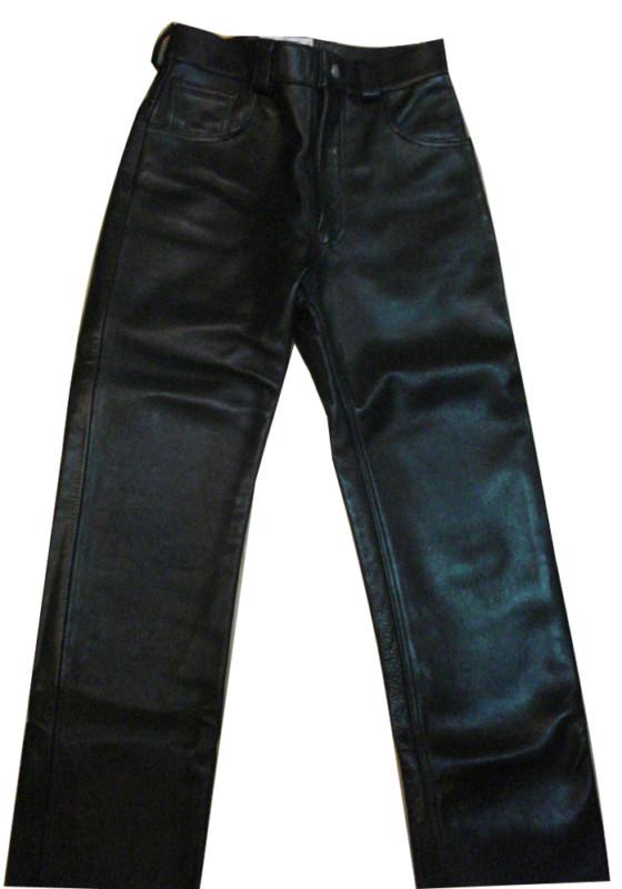 Mens without knee seams cowhide leather pant leather jeans size 28 new