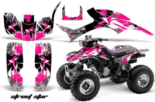 Amr racing atv quad graphic kit sticker deco honda trx300ex 300ex 300 pink star