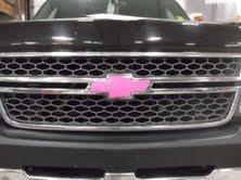 Chevy avalanche grill emblem peel & stick gloss pink vinyl decal fits 2007-2013 