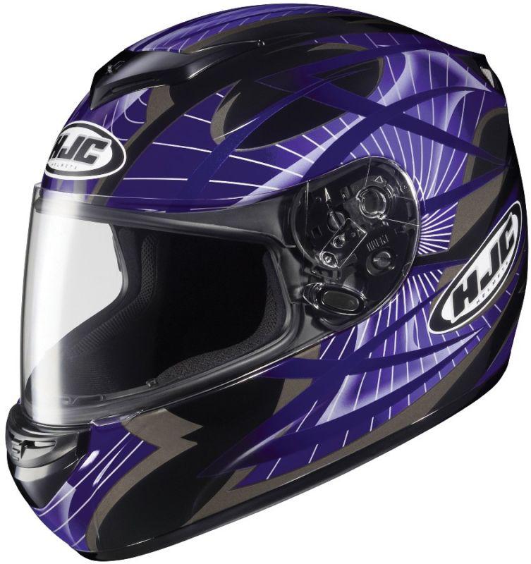 Hjc cs-r2 large storm purple full face dot motorcycle csr2 helmet  lg lrg l