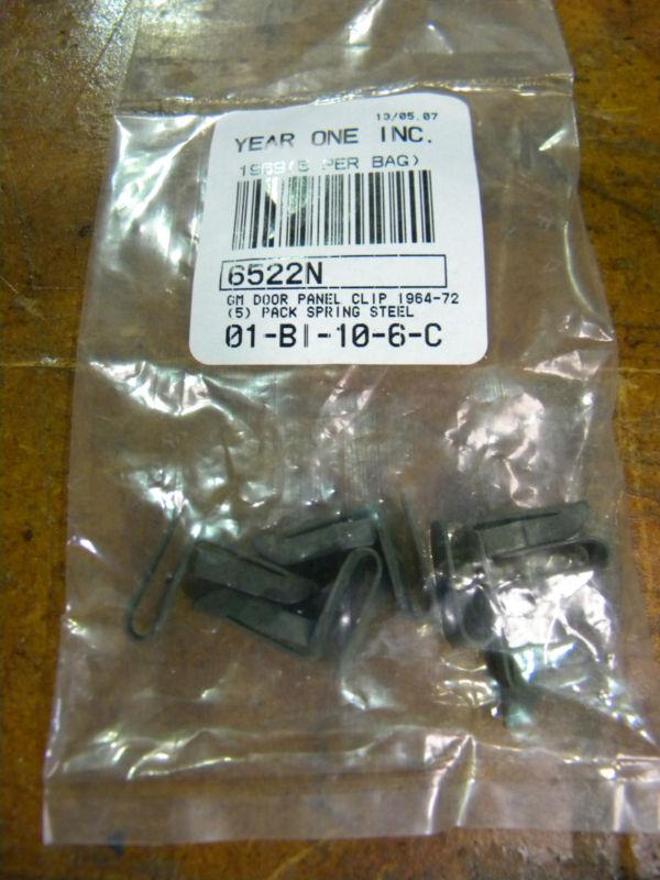 Set of 5 gm door panel clips for 64-72 spring steel from year one for buick +