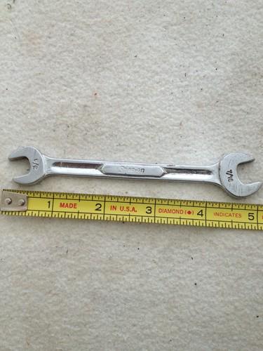 Snap on 15 degree 7/16 x 3/8 open end wrench vs-1214