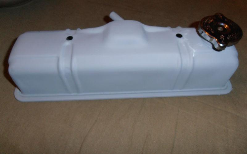 1974 triumph spitfire valve cover w/chrome cap - sanded and painted with primer