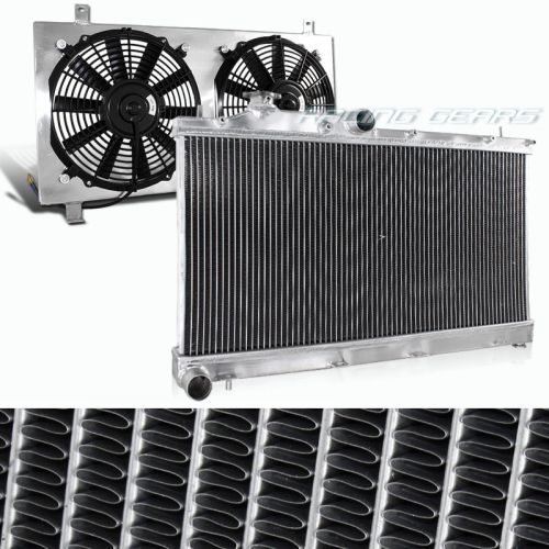 For 08-11 wrx sti manual transmission dual core row racing radiator + fan shroud
