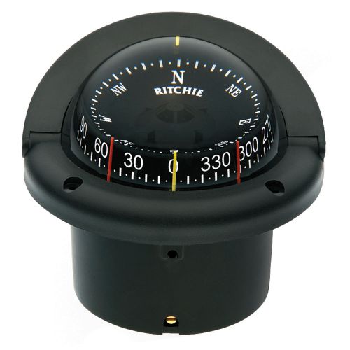 Ritchie hf-743 helmsman combidial compass - flush mount - black -hf-743