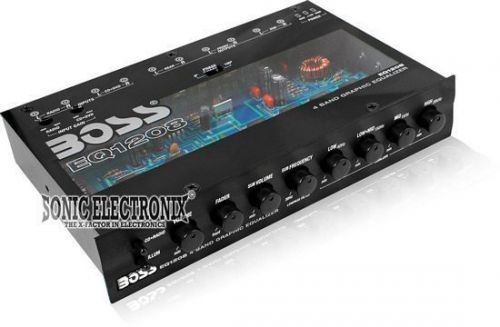 New! boss eq1208 4-band graphic equalizer w/ dual-color selectable illumination