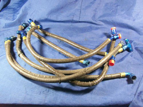 Nascar lot of 7 nomex braided racing hoses an-8