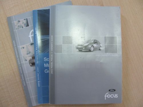 2003 ford focus owner&#039;s guide part # 3s4j-19a321-ba first printing