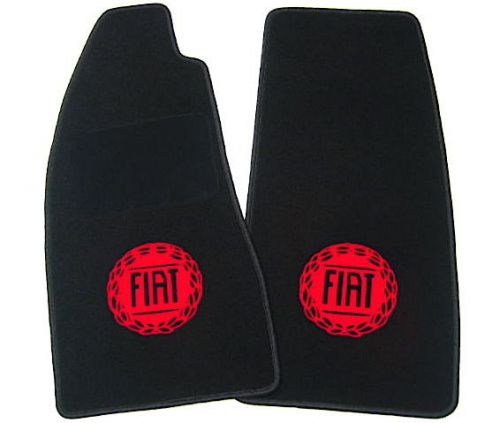 Black/red logo floor mats for fiat 124 spider 1400 1600 1800 2000