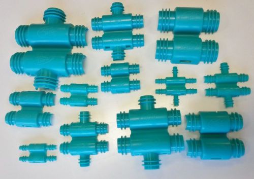 Hotwires split loom colored t and straight connectors teal for auto &amp; rod