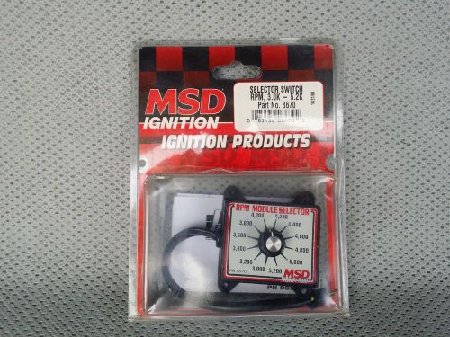 Msd ignition selector switch 8670 3.0k-5.2k