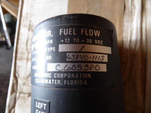 Beechcraft baron fuel flow indicator p/n 65840-1115