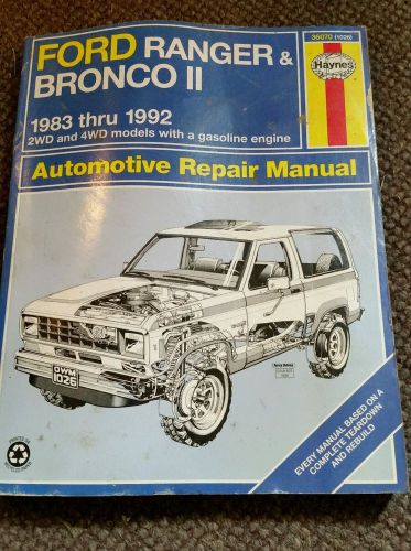 Ford ranger &amp; bronco ll haynes repair manual