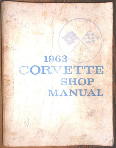1963 chevrolet corvette shop repair chassis servicing guide service manual st-21