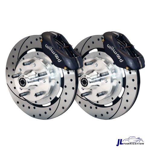 64-72 chevy chevelle wilwood big disk brake kit drilled &amp; slotted 140-7675-d