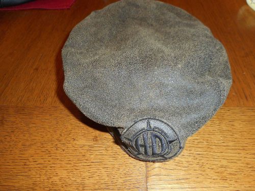 Men&#039;s vintage harley-davidson billings brown leather nostalgic ivy newsboy cap