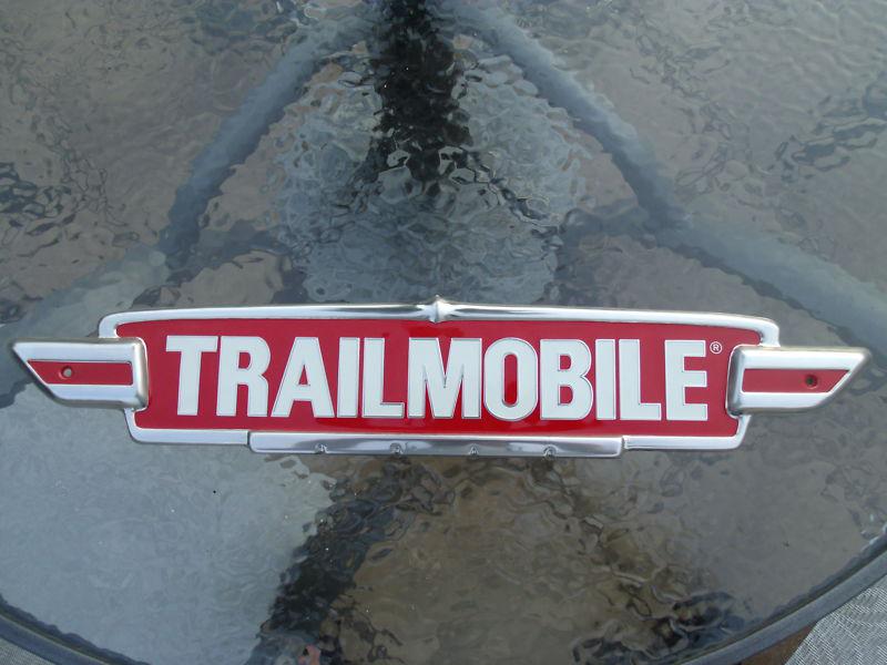 Vintage trailmobile trailer emblem, plaque, logo, sign