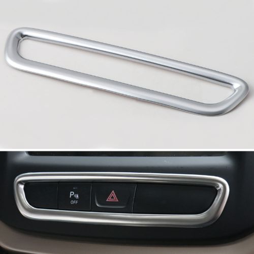 Interior silver emergency light switch button cover trim for cherokee 2014-16