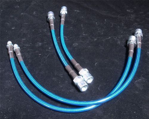 82-89 porsche 944 stainless steel hose brake line front+rear set (blue)