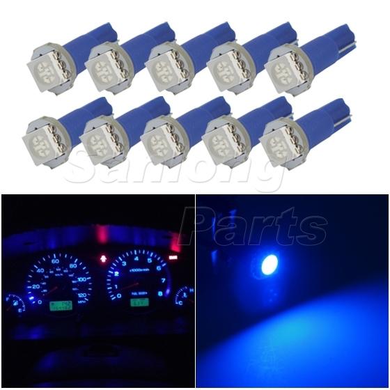 10x blue t5 wedge 5050 smd led dashboard instrument panel light 37 70 73 74 85
