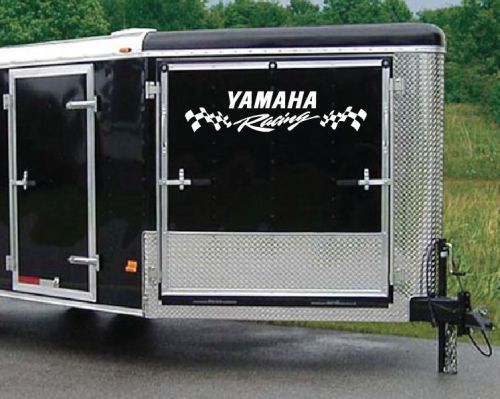 Yamaha snowmobile decal wflags 8&#034; x 36&#034; for trailer set of 2