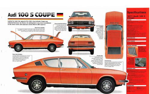 Audi 100 s coupe imp brochure: 1970,1971,1972