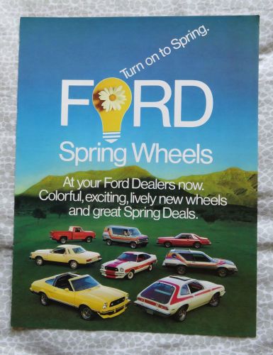 1977 ford bronco mustang ii cobra ii pinto maverick spring wheels brochure