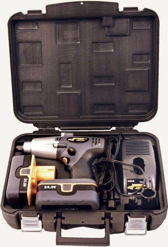 Longacre impact gun kit 24v cordless 2- batt fast charger sockets p/n68604  race
