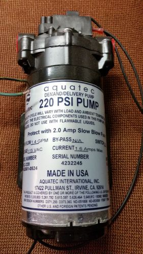 Aquatec demand delivery pump 1.6a 115 vac 1.4 gpm 220psi 58-flc-220