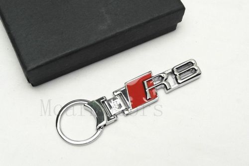 1pcs brand new r8 stereoscopic luxury auto key ring great metal keychains charms