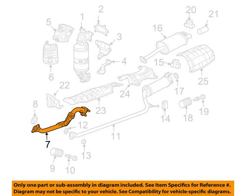 Honda oem 06-11 civic 1.8l-l4 exhaust system-front pipe 18210snea01