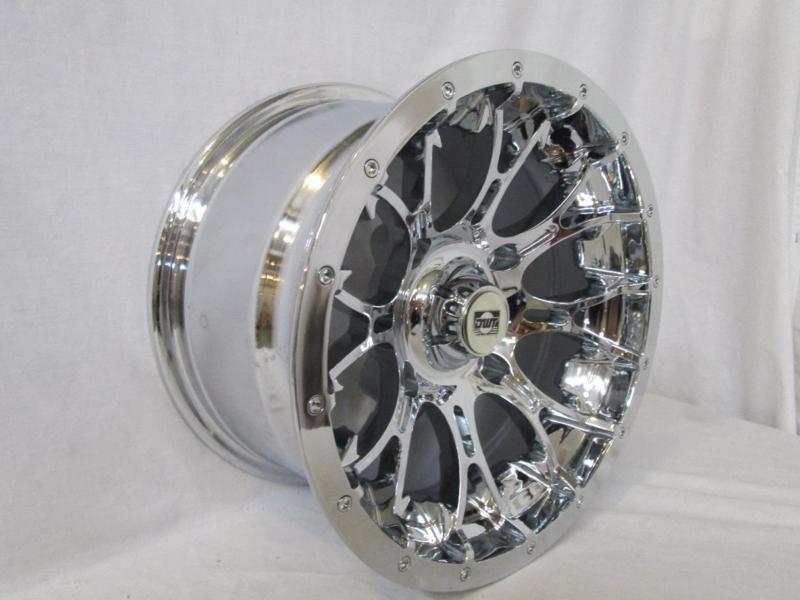 Dwt litecast custom diablo atv chrome wheel 14x8