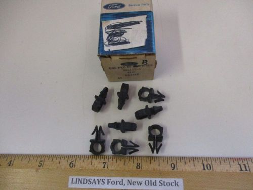 8 pcs in 1 ford box 1980/2016 car &amp; truck &#034;clip&#034; retainer (hood release cable)