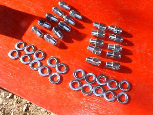 20 cragar uni-lug mag wheel 3/4 shank lug nuts&amp; centered washers,1/2 x 20 ratrod