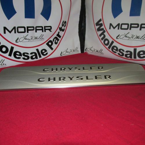 Chrysler 200 set of 2 brushed door sill guards chrysler logo mopar oem