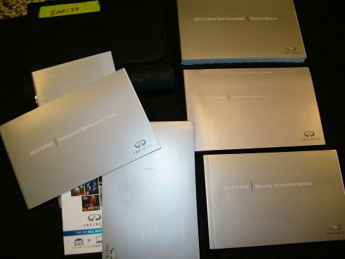 2015 infiniti q60 convertible owners manual with case and navigation inf177