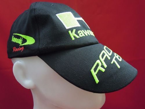 Kawasaki racing team cap embroidery kawasaki logo hat adjustable size free shipp