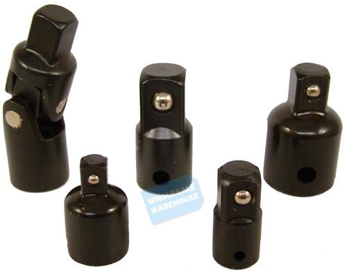 5 piece impact reducer & adapter universal joint hand tools brand new