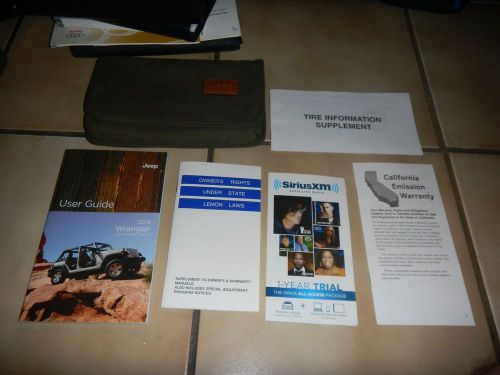 2014 jeep wrangler owners manual set + free shipping