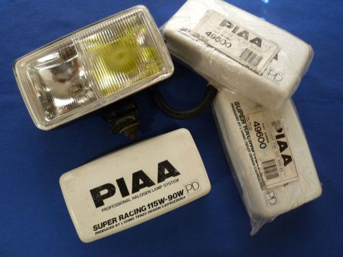 Vintage piaa super racing 115w- 90w driving fog light c/w 3 covers (2 nos) good!