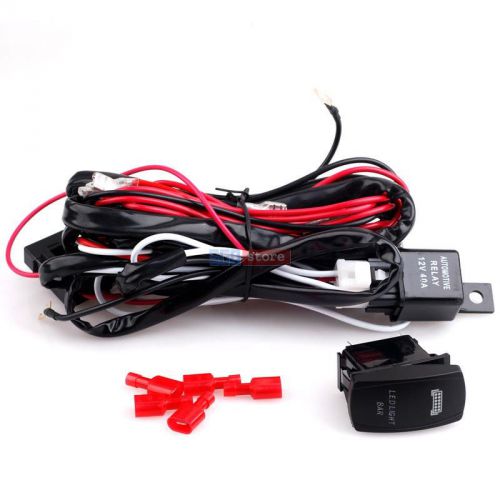 Wiring harness led light bar laser rocker switch on off relay fuse truck