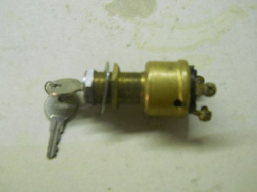 Marine ignition switch with key   brass