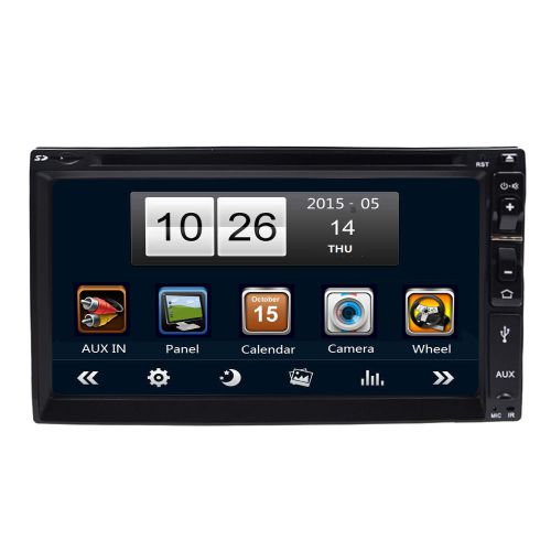 Double 2din 7&#034;touch screen car stereo radio dvd player ipod bluetooth tv mp3 mic