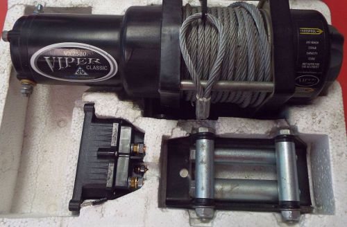 Never mounted 2500lb viper classic winch &amp; mount steel