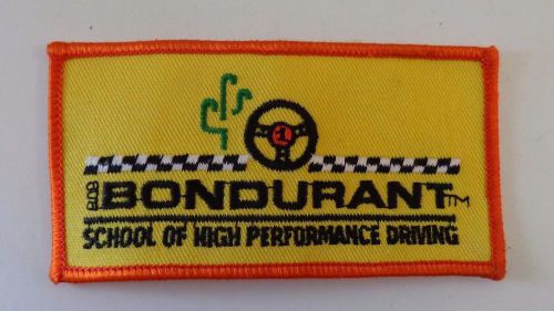 Bob bondurant school of high performance driving embroidered patch raceway fast