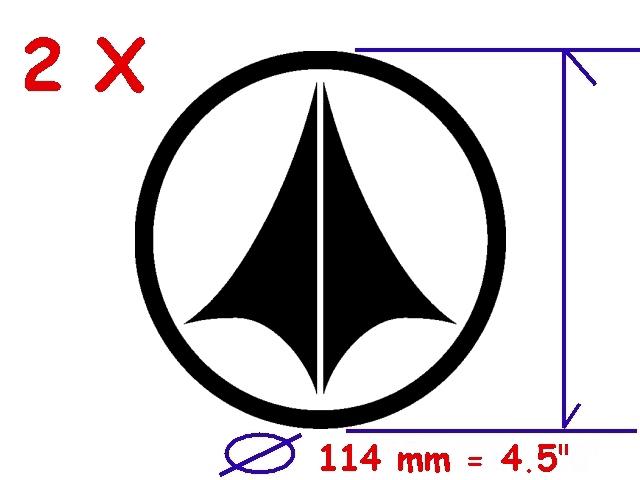 (2 x) 4.5" roboteach macross logo u.n.spacy  vinyl decal any colour 