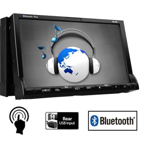 7&#034; inch hd 2 din in dash car dvd player touch screen radio stereo bluetooth mp3