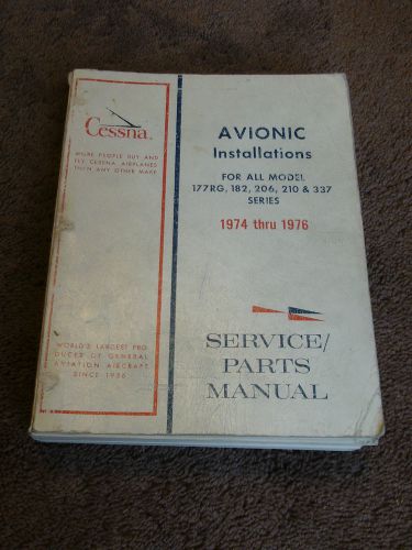 1974-1976 cessna 177rg 182 206 210 337 electronic installation parts manual 1975